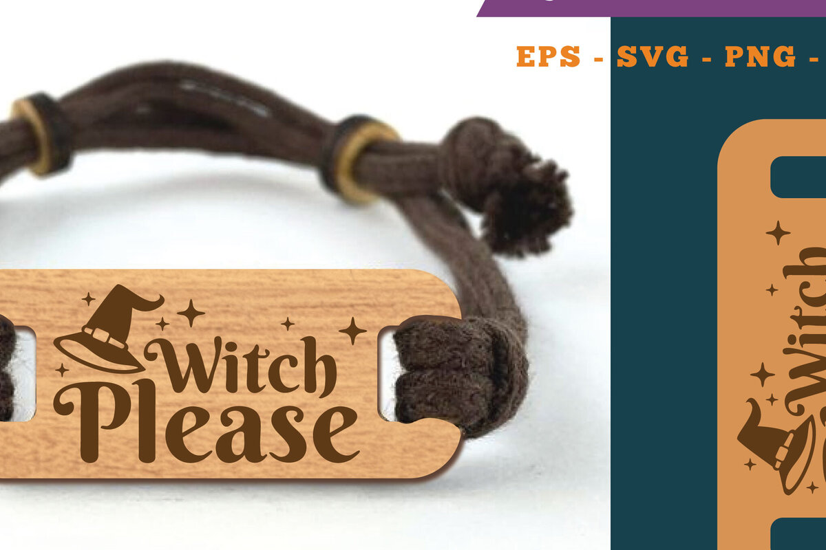 Intra απο ξύλο plywood 3mm-4mm πάχος – Βραχιόλι Witch Please 1 Δίασταση  20x20 cm INTRAFABR-111384857