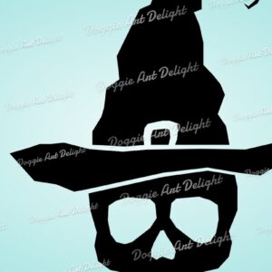 Intra απο ξύλο plywood 3mm-4mm πάχος – Αρχείο περικοπής Witch Skull Png Halloween Δίασταση  20x20 cm INTRAFABR-78653315