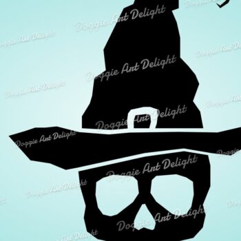 Intra απο ξύλο plywood 3mm-4mm πάχος – Αρχείο περικοπής Witch Skull Png Halloween Δίασταση 20x20 cm INTRAFABR-78653315 - Image 1