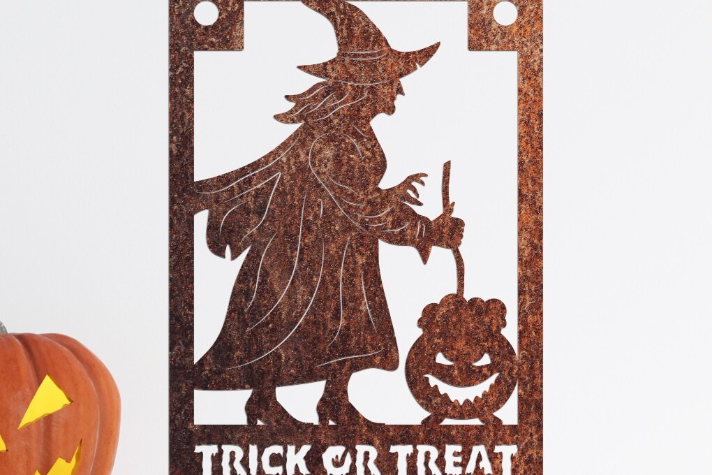 Intra απο ξύλο plywood 3mm-4mm πάχος – Witch - Trick or Treat Δίασταση  20x20 cm INTRAFABR-18111856
