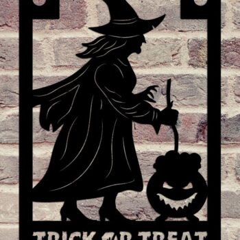 Intra απο ξύλο plywood 3mm-4mm πάχος – Witch - Trick or Treat Δίασταση  20x20 cm INTRAFABR-18111856 - Image 3