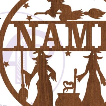 Intra απο ξύλο plywood 3mm-4mm πάχος – Πρότυπο κοπής με λέιζερ Sin Name Witches Δίασταση  20x20 cm INTRAFABR-82364604 - Image 4