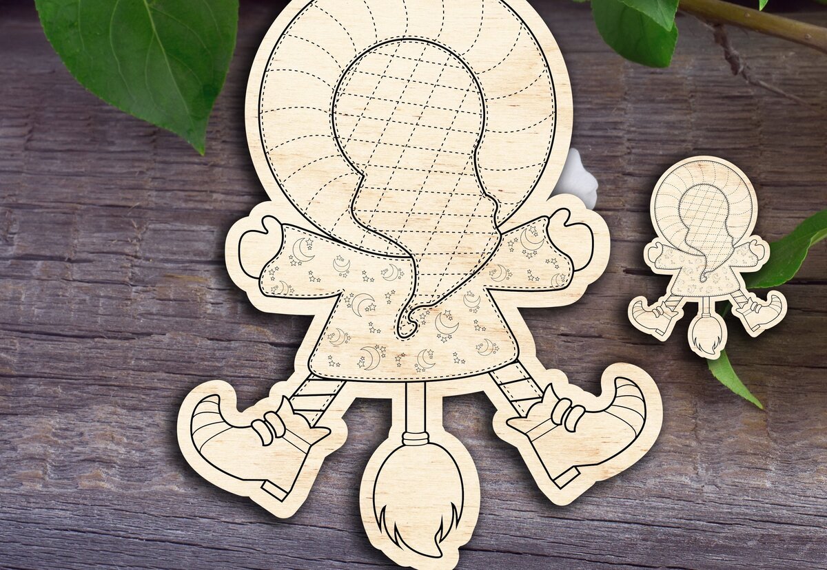 Intra απο ξύλο plywood 3mm-4mm πάχος – Μαγικό σημάδι αποκριών Δίασταση  20x20 cm INTRAFABR-31054293