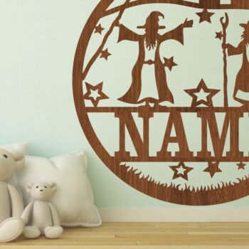 Intra απο ξύλο plywood 3mm-4mm πάχος – Πρότυπο κοπής με λέιζερ Sin Name Wizard Δίασταση  20x20 cm INTRAFABR-71670219 - Image 1