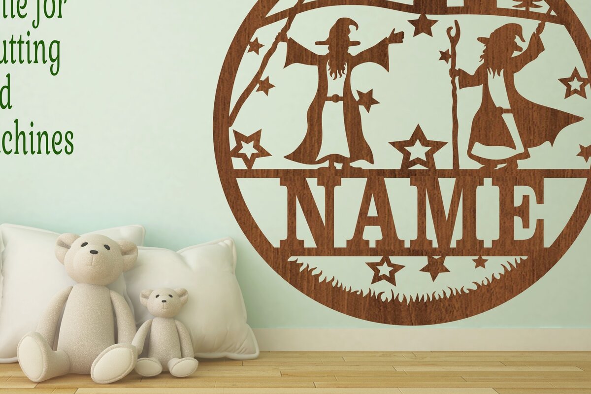 Intra απο ξύλο plywood 3mm-4mm πάχος – Πρότυπο κοπής με λέιζερ Sin Name Wizard Δίασταση  20x20 cm INTRAFABR-71670219