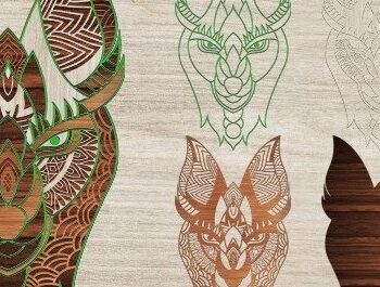 Intra απο ξύλο plywood 3mm-4mm πάχος – Λύκος Δίασταση  20x20 cm INTRAFABR-32428739 - Image 2