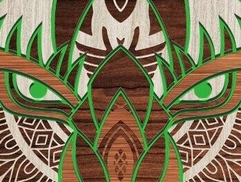 Intra απο ξύλο plywood 3mm-4mm πάχος – Λύκος Δίασταση  20x20 cm INTRAFABR-32428739 - Image 5