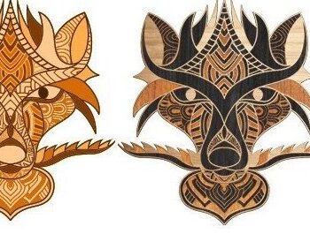 Intra απο ξύλο plywood 3mm-4mm πάχος – Λύκος Δίασταση  20x20 cm INTRAFABR-32436779 - Image 5