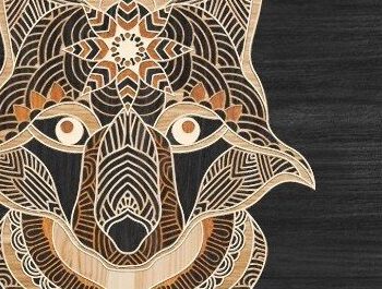 Intra απο ξύλο plywood 3mm-4mm πάχος – Λύκος Δίασταση  20x20 cm INTRAFABR-32437203 - Image 1