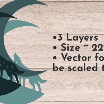 Intra απο ξύλο plywood 3mm-4mm πάχος – Wolf 3D Layered Wall Art, Wolf Howls Δίασταση  40x30 cm INTRAFABR-61554129 - Image 2