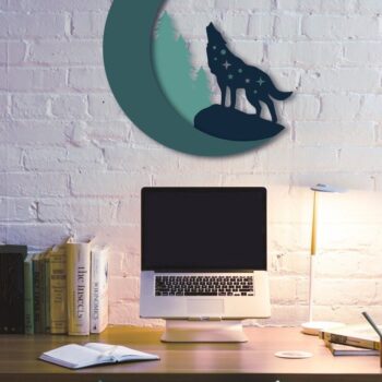 Intra απο ξύλο plywood 3mm-4mm πάχος – Wolf 3D Layered Wall Art, Wolf Howls Δίασταση  40x30 cm INTRAFABR-61554129 - Image 3