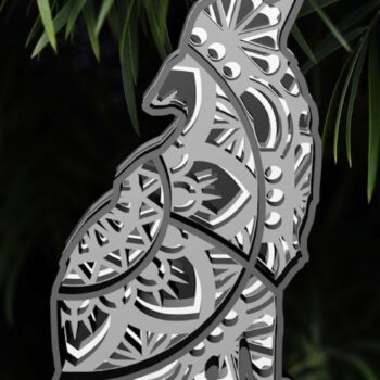 Intra απο ξύλο plywood 3mm-4mm πάχος – Wolf , 4 Layers , , Mandala Δίασταση  20x20 cm INTRAFABR-29339736 - Image 3