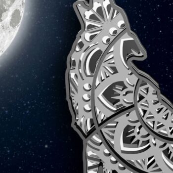 Intra απο ξύλο plywood 3mm-4mm πάχος – Wolf , 4 Layers , , Mandala Δίασταση  20x20 cm INTRAFABR-29339736 - Image 4