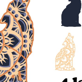 Intra απο ξύλο plywood 3mm-4mm πάχος – Wolf , 4 Layers , , Mandala Δίασταση  20x20 cm INTRAFABR-29339736 - Image 7