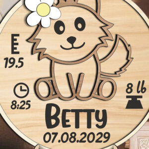 Intra απο ξύλο plywood 3mm-4mm πάχος – Wolf Baby Ανακοίνωση Round Circle Δίασταση  20x20 cm INTRAFABR-119499962