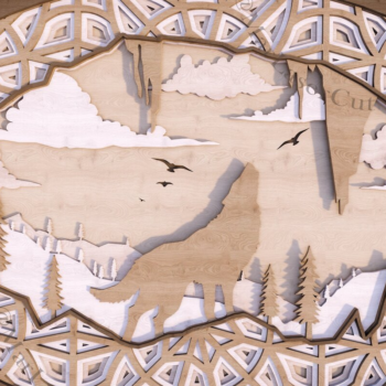 Intra απο ξύλο plywood 3mm-4mm πάχος – Wolf Cave Layered Δίασταση  20x20 cm INTRAFABR-20764524 - Image 3