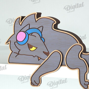 Intra απο ξύλο plywood 3mm-4mm πάχος – Wolf Funny Decor Δίασταση  20x20 cm INTRAFABR-117112745 - Image 1