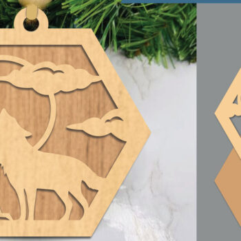 Intra απο ξύλο plywood 3mm-4mm πάχος – Στολίδι Wolf Δίασταση  20x20 cm INTRAFABR-105469589 - Image 1