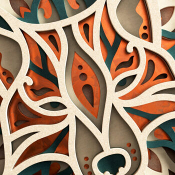 Intra απο ξύλο plywood 3mm-4mm πάχος – Αρχείο αποκοπής 3D Layered Wolf Mandala Δίασταση  20x20 cm INTRAFABR-21711549 - Image 6