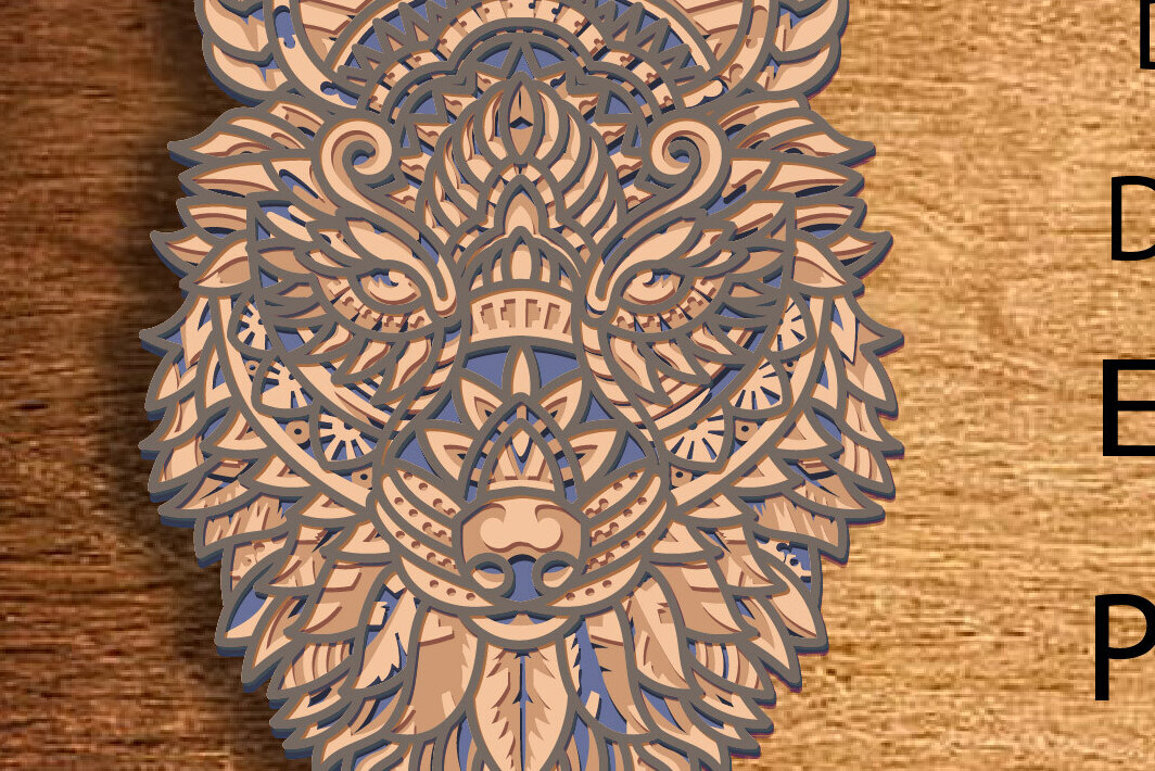 Intra απο ξύλο plywood 3mm-4mm πάχος – Wolf Mandalal Multilayer/Laser Cut Δίασταση  20x20 cm INTRAFABR-83032386