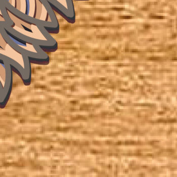 Intra απο ξύλο plywood 3mm-4mm πάχος – Wolf Mandalal Multilayer/Laser Cut Δίασταση  20x20 cm INTRAFABR-83032386 - Image 5