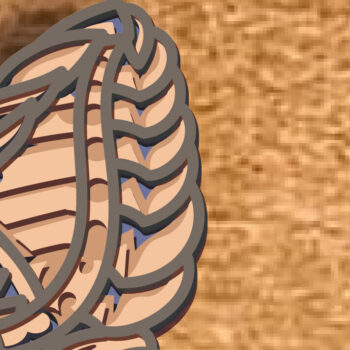 Intra απο ξύλο plywood 3mm-4mm πάχος – Wolf Mandalal Multilayer/Laser Cut Δίασταση  20x20 cm INTRAFABR-83032386 - Image 6