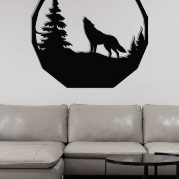 Intra απο ξύλο plywood 3mm-4mm πάχος – Αρχεία κοπής με λέιζερ μεταλλικού τοίχου Wolf Δίασταση  40x30 cm INTRAFABR-118132260 - Image 3