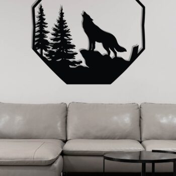 Intra απο ξύλο plywood 3mm-4mm πάχος – Αρχεία κοπής με λέιζερ μεταλλικού τοίχου Wolf Δίασταση  40x30 cm INTRAFABR-118131737 - Image 3