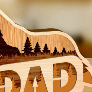 Intra απο ξύλο plywood 3mm-4mm πάχος – Wolf Multilayer Dad Scene Δίασταση  20x20 cm INTRAFABR-99630667