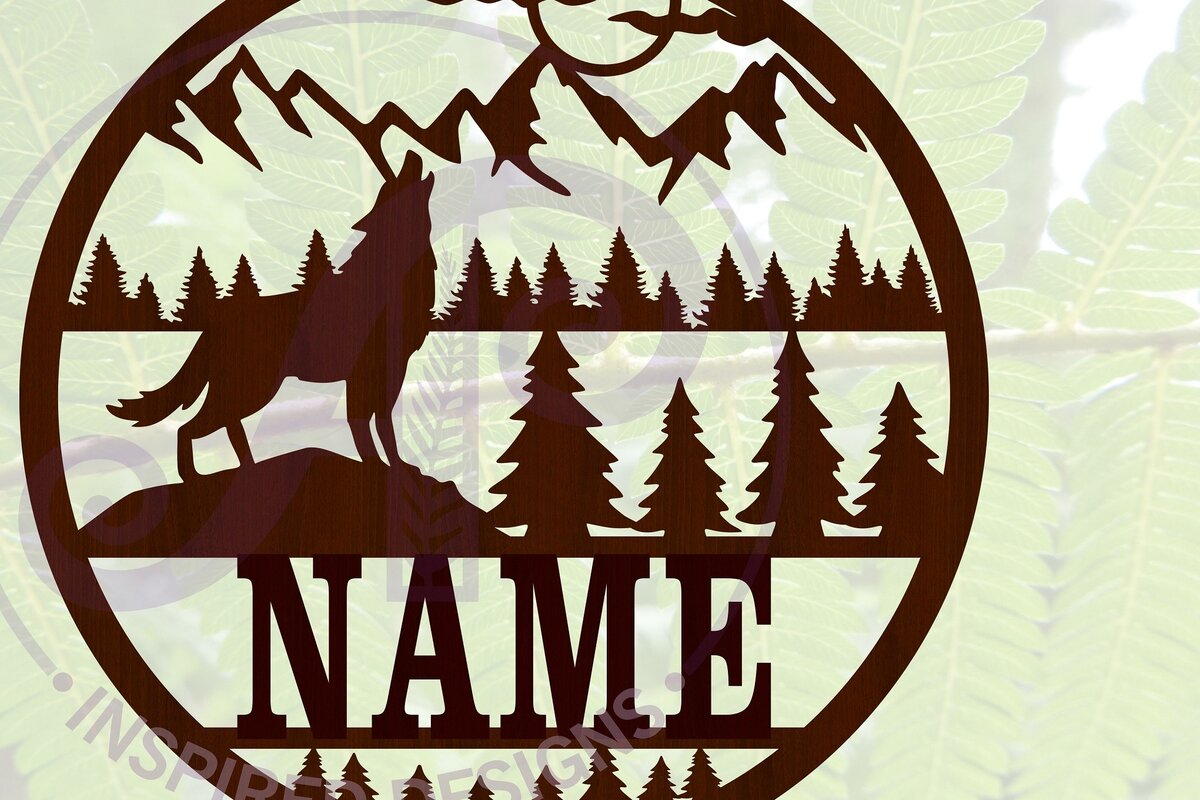 Intra απο ξύλο plywood 3mm-4mm πάχος – Αρχείο αποκοπής Sign Name Wolf Δίασταση  40x30 cm INTRAFABR-67501260