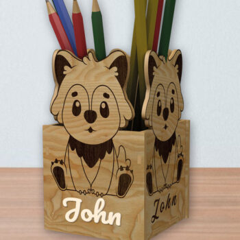 Intra απο ξύλο plywood 3mm-4mm πάχος – Μολυβοθήκη Wolf, Διακοσμητικά κομμένα αρχεία Δίασταση  20x20 cm INTRAFABR-87877783 - Image 1