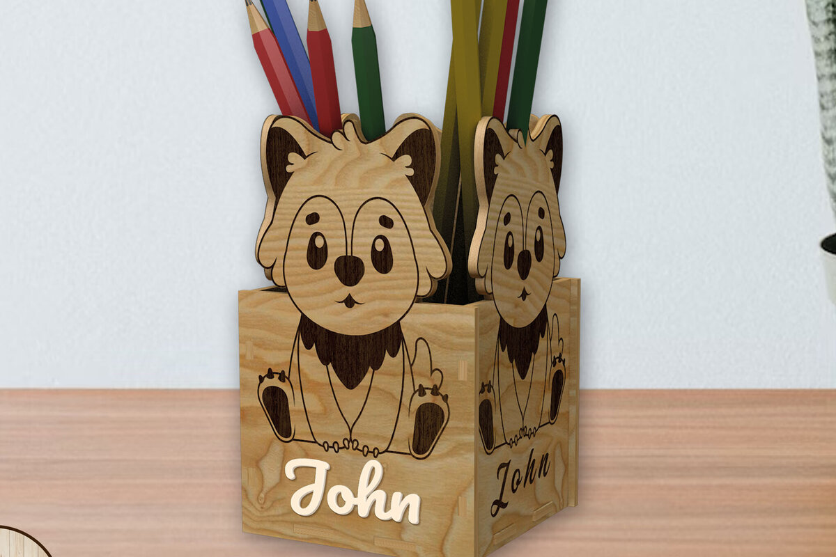 Intra απο ξύλο plywood 3mm-4mm πάχος – Μολυβοθήκη Wolf, Διακοσμητικά κομμένα αρχεία Δίασταση  20x20 cm INTRAFABR-87877783