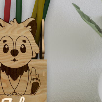 Intra απο ξύλο plywood 3mm-4mm πάχος – Μολυβοθήκη Wolf, Διακοσμητικά κομμένα αρχεία Δίασταση  20x20 cm INTRAFABR-87877783 - Image 2