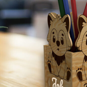 Intra απο ξύλο plywood 3mm-4mm πάχος – Μολυβοθήκη Wolf, Διακοσμητικά κομμένα αρχεία Δίασταση  20x20 cm INTRAFABR-87877783 - Image 3