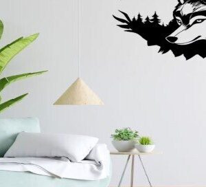 Intra απο ξύλο plywood 3mm-4mm πάχος – Wolf Wall Art Δίασταση  40x30 cm INTRAFABR-86376480