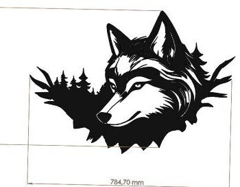 Intra απο ξύλο plywood 3mm-4mm πάχος – Wolf Wall Art Δίασταση  40x30 cm INTRAFABR-86376480 - Image 5