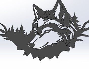 Intra απο ξύλο plywood 3mm-4mm πάχος – Wolf Wall Art Δίασταση  40x30 cm INTRAFABR-86376480 - Image 6