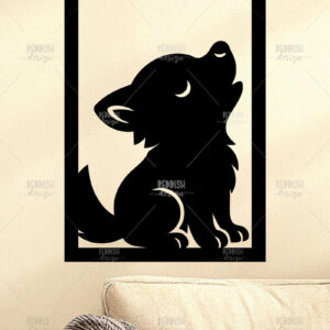 Intra απο ξύλο plywood 3mm-4mm πάχος – Wolf Wall Art for Nursery Room Δεκ Δίασταση  40x30 cm INTRAFABR-123564014