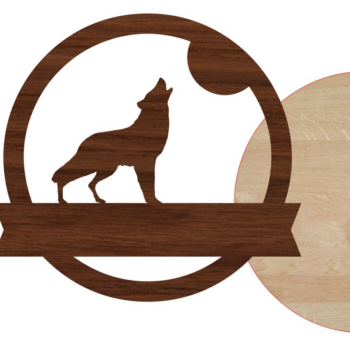 Intra απο ξύλο plywood 3mm-4mm πάχος – Αρχείο αποκοπής καλωσορίσματος Wolf Δίασταση  20x20 cm INTRAFABR-13922796 - Image 3