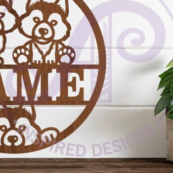 Intra απο ξύλο plywood 3mm-4mm πάχος – Πρότυπο κοπής με λέιζερ Sin Name Wolves Δίασταση  20x20 cm INTRAFABR-91545542 - Image 1