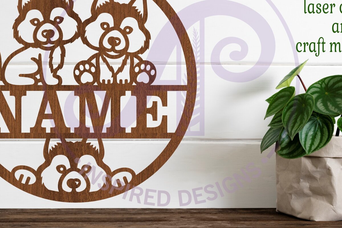 Intra απο ξύλο plywood 3mm-4mm πάχος – Πρότυπο κοπής με λέιζερ Sin Name Wolves Δίασταση  20x20 cm INTRAFABR-91545542