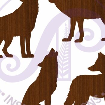 Intra απο ξύλο plywood 3mm-4mm πάχος – Wolves Silhouette Τέχνη τοίχου με Δίασταση  40x30 cm INTRAFABR-117506764 - Image 4