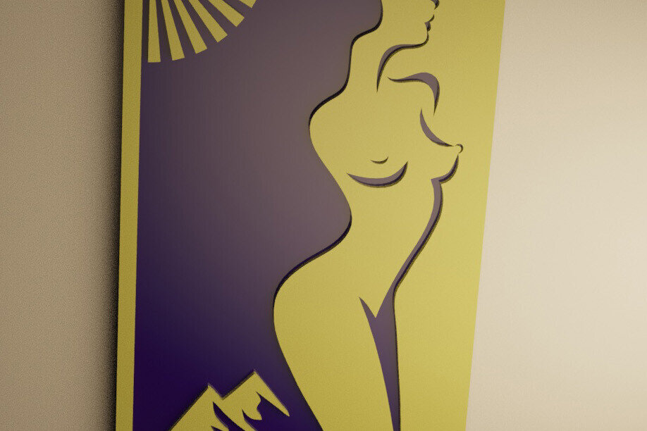 Intra απο ξύλο plywood 3mm-4mm πάχος – Γυναίκα Δίασταση  20x20 cm INTRAFABR-113505638