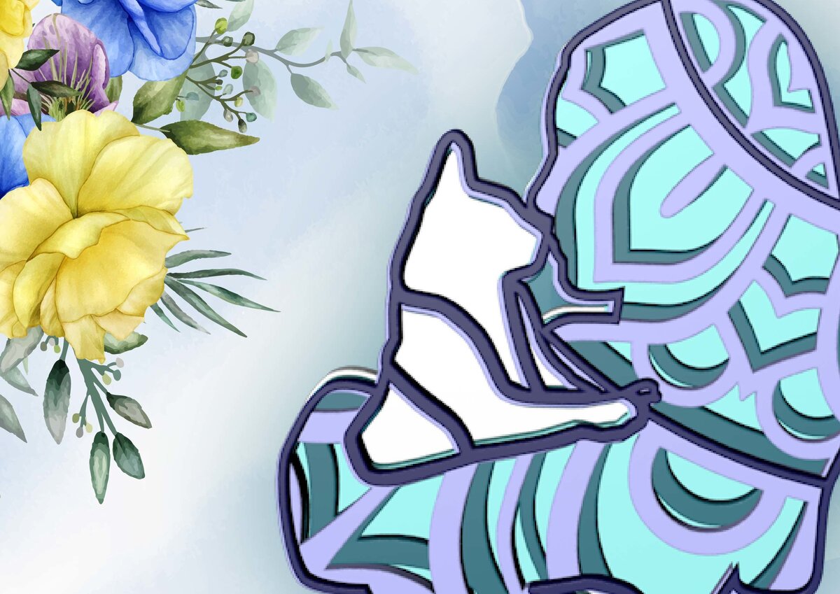 Intra απο ξύλο plywood 3mm-4mm πάχος – Γυναίκες και γάτα, 3d Mandala Δίασταση  20x20 cm INTRAFABR-28416645