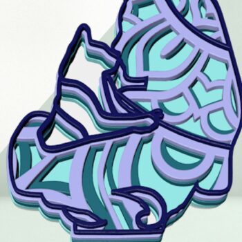 Intra απο ξύλο plywood 3mm-4mm πάχος – Γυναίκες και γάτα, 3d Mandala Δίασταση  20x20 cm INTRAFABR-28416645 - Image 2