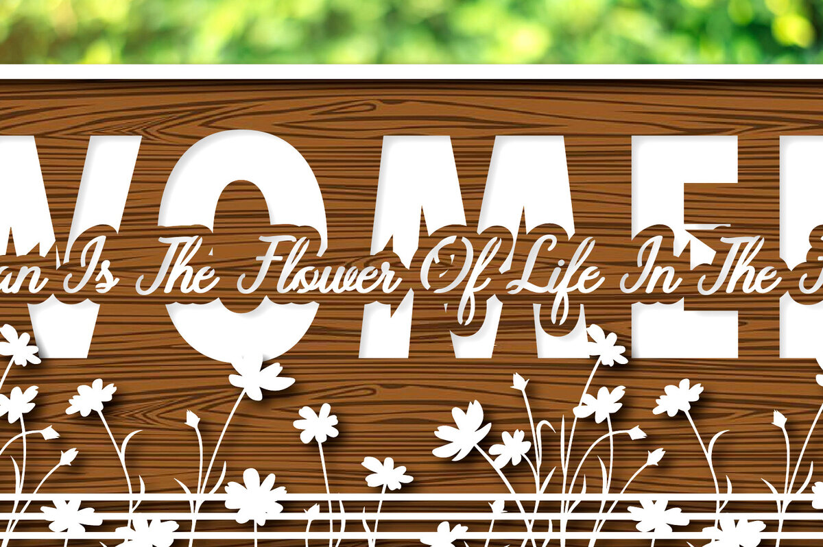 Intra απο ξύλο plywood 3mm-4mm πάχος – Γυναικεία οικογένεια τραγουδούν με λέιζερ κομμένα πολλαπλών στρώσεων Δίασταση  20x20 cm INTRAFABR-25734308