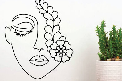 Intra απο ξύλο plywood 3mm-4mm πάχος – Αρχείο κοπής με λέιζερ γυναικών λουλουδιών Δίασταση  20x20 cm INTRAFABR-66532121