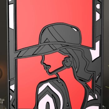 Intra απο ξύλο plywood 3mm-4mm πάχος – Women in Frame , 3d Mandala , 5 Layers Δίασταση  45x45 cm INTRAFABR-28354433 - Image 1