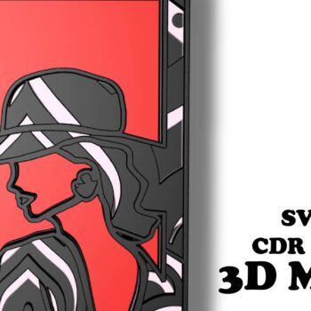 Intra απο ξύλο plywood 3mm-4mm πάχος – Women in Frame , 3d Mandala , 5 Layers Δίασταση  45x45 cm INTRAFABR-28354433 - Image 2