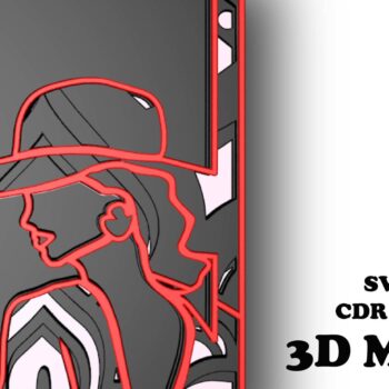 Intra απο ξύλο plywood 3mm-4mm πάχος – Women in Frame , 3d Mandala , 5 Layers Δίασταση  45x45 cm INTRAFABR-28354433 - Image 4